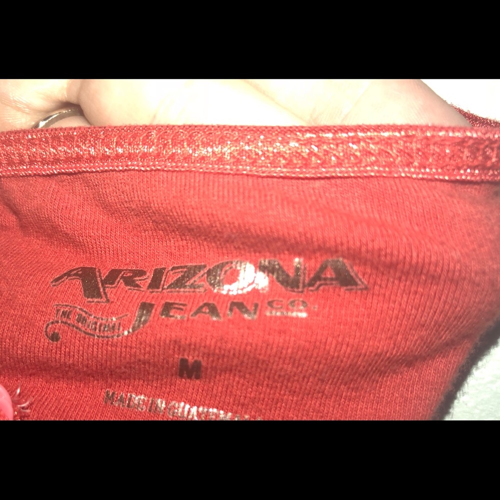 Arizona Jeans Red Tank built in bra shelf - Picture 4 of 8